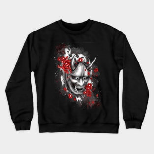 Hannya Mask and sakuras Crewneck Sweatshirt